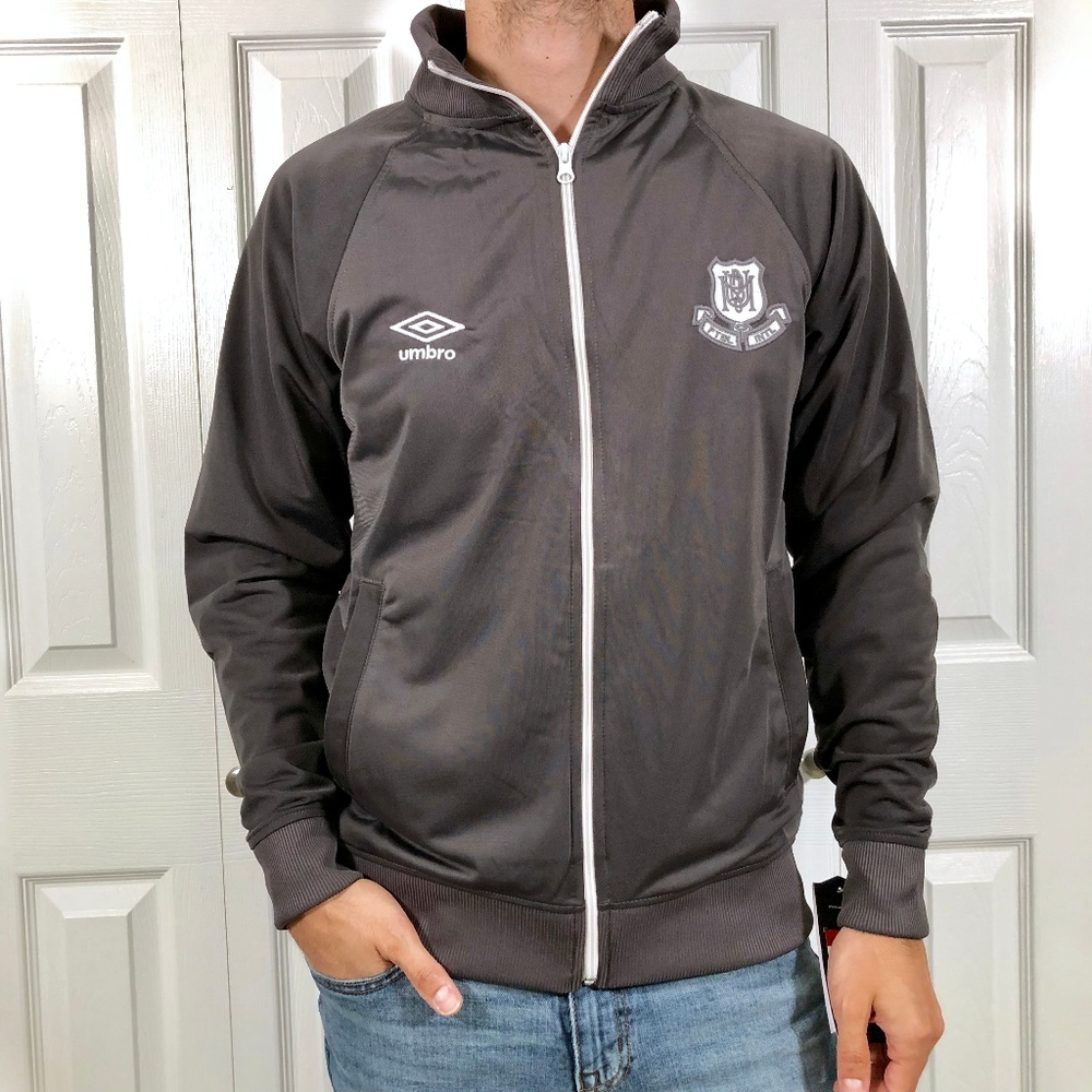 New Umbro Grey Dazzle Soccer Full Zip Jacket S M L